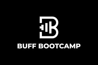 Buff Bootcamp logo featuring a stylized B symbol on a black background
